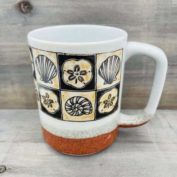 Vintage Otagiri Japan Seashell Collection Coffee Tea Stoneware Mug Beach Theme - Picture 3 of 8